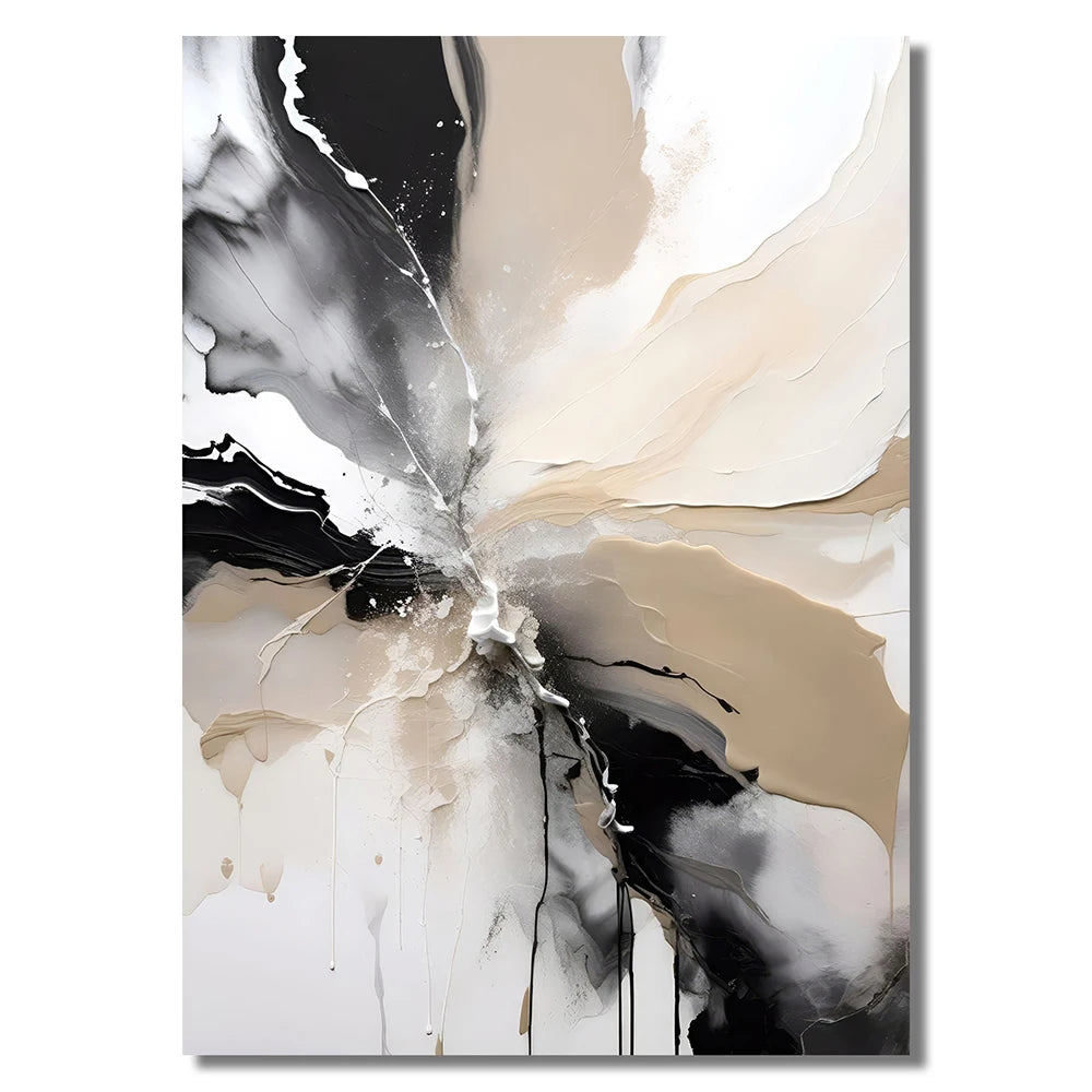 Neutral Palette Grey Black Beige Abstract Wall Art Fine Art Canvas Prints Pictures For Living Room Dining Room Bedroom Home Office Decor 2025