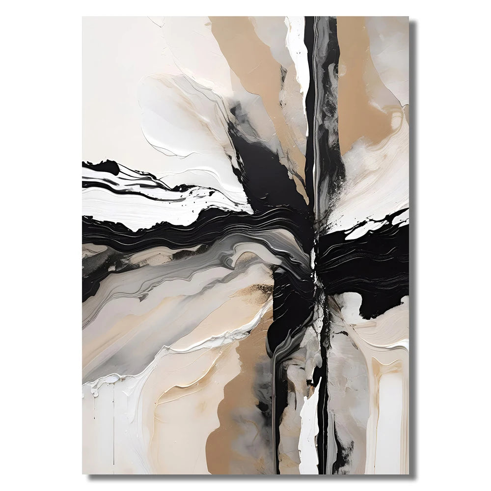 Neutral Palette Grey Black Beige Abstract Wall Art Fine Art Canvas Prints Pictures For Living Room Dining Room Bedroom Home Office Decor 2025