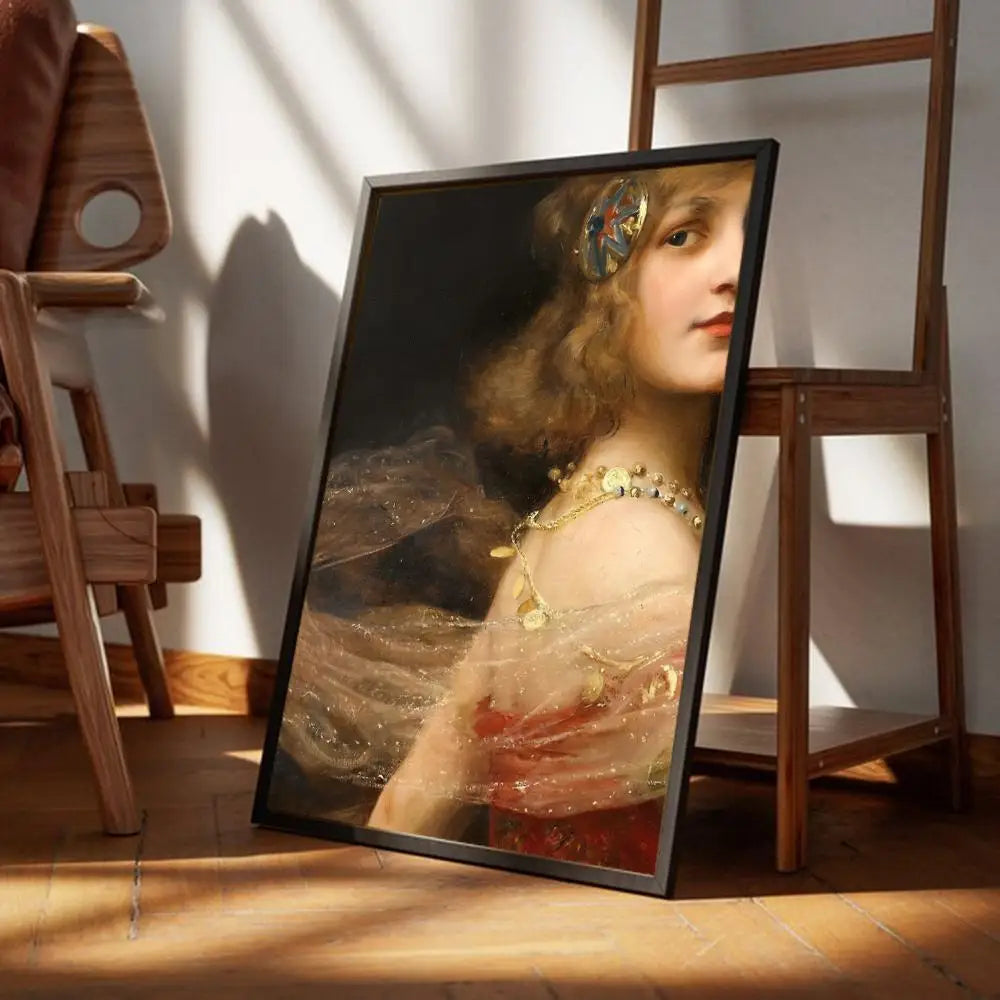 Vintage Portrait Classic Fine Art Canvas Prints Famous Paintings Wall Art Posters Pictures For Living Room Dining Room Bedroom Art Decor