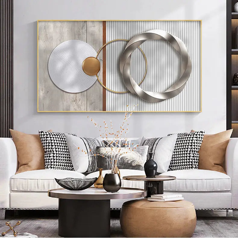 Modern Abstract Architectural Artforms Wall Art Fine Art Canvas Prints Black Brown Golden Beige Pictures For Luxury Loft Living Room Lifestyle Art Decor