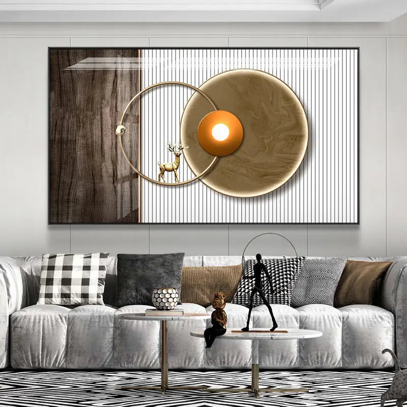 Modern Abstract Architectural Artforms Wall Art Fine Art Canvas Prints Black Brown Golden Beige Pictures For Luxury Loft Living Room Lifestyle Art Decor