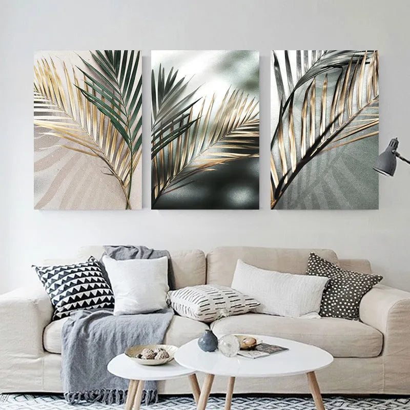 Set of 3Pcs FRAMED Canvas Prints - Nordic Abstract Wall Art Framed With Wood Frame. Size Options: 20x30cm, 30x40cm & 40x50cm