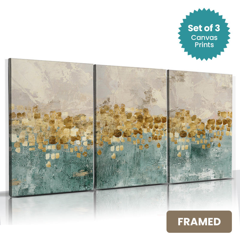 Set of 3Pcs FRAMED Nordic Abstract Wall Art Fine Art Canvas Prints Framed With Wood Frame 20x30cm 30x40cm