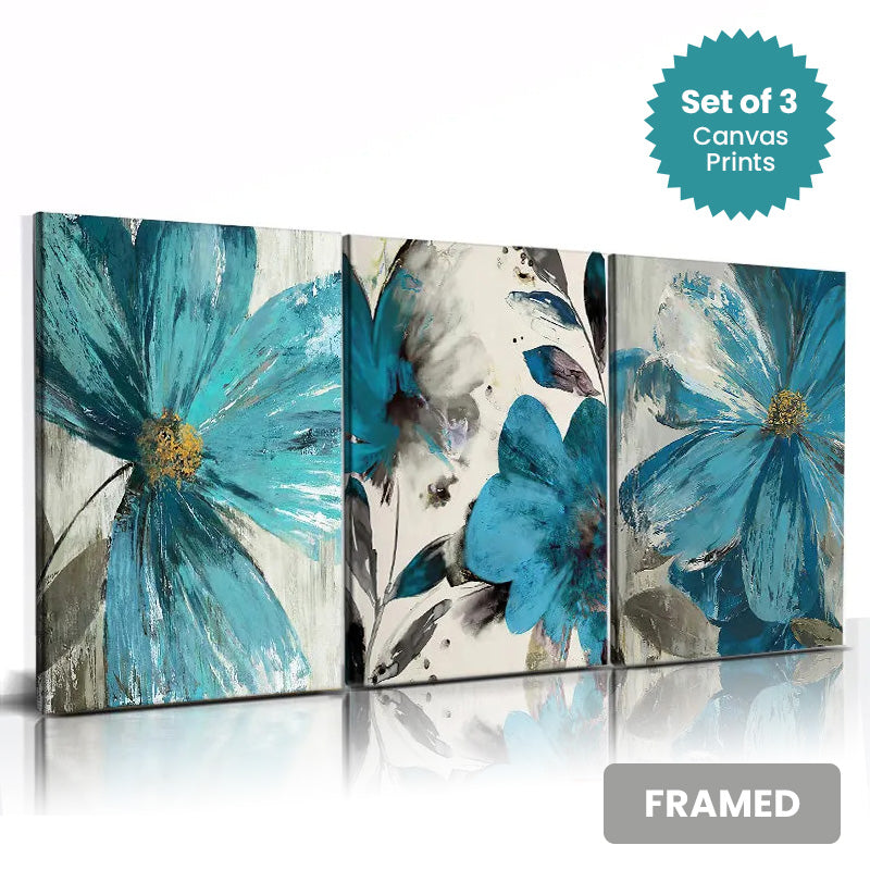 Set of 3Pcs FRAMED Nordic Abstract Wall Art Fine Art Canvas Prints, Framed With Wood Frame. Size Options: 20x30cm & 30x40cm