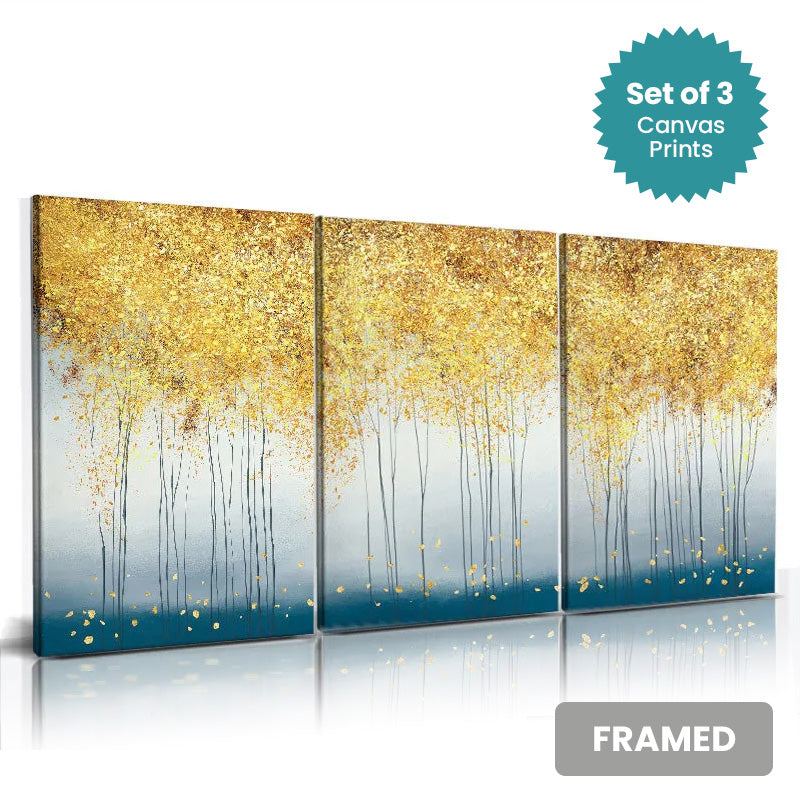 Set of 3Pcs FRAMED Nordic Abstract Wall Art Fine Art Canvas Prints, Framed With Wood Frame. Size Options: 20x30cm & 30x40cm