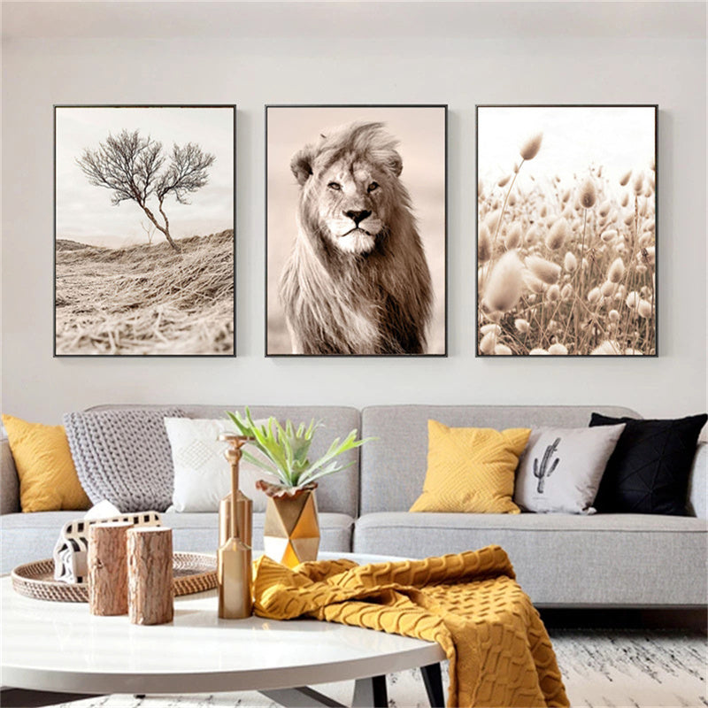 Simple Living Daily Inspirational Quotes Grasslands Landscape Wall Art Pictures For Family Living Room Bedroom Art Decor