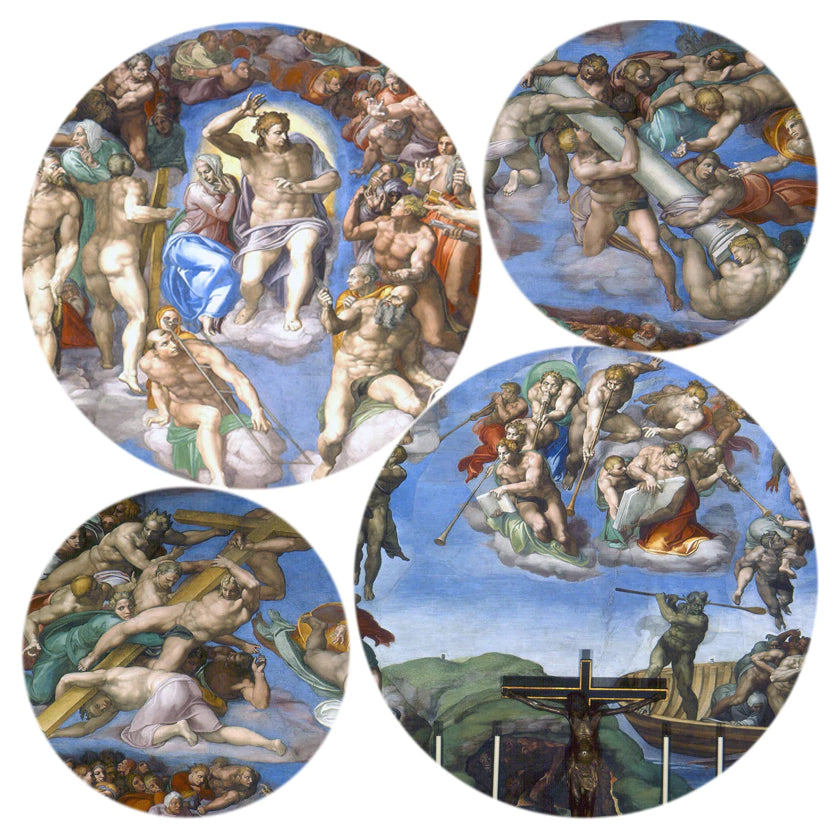 Sistine Chapel Ceiling Poster Famous Renaissance Painting By Michelangelo Posters Wall Art Canvas Prints For Modern Room Home Decor