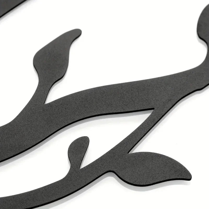 Tree Of Life Iron Art Wall Art 3D Metal Sculptured Birds On Branches Wall Decoration For Living Room Dining Room Creative Contemporary Nordic Home Decor - Set of 3Pcs