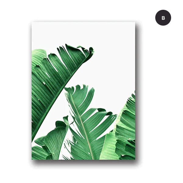 Tropical Palm Leaves Catching The Breeze Botanical Wall Art Nordic Style Fine Art Canvas Prints For Living Room Dining Room Modern Home Decor