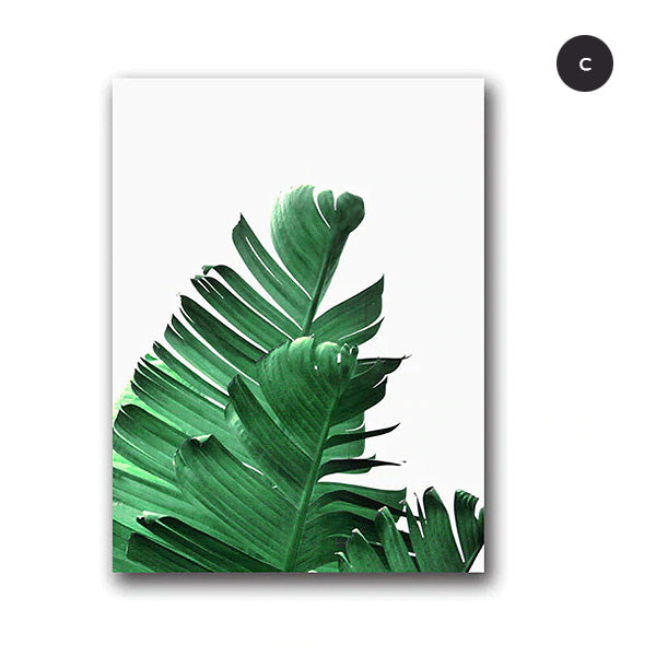 Tropical Palm Leaves Catching The Breeze Botanical Wall Art Nordic Style Fine Art Canvas Prints For Living Room Dining Room Modern Home Decor