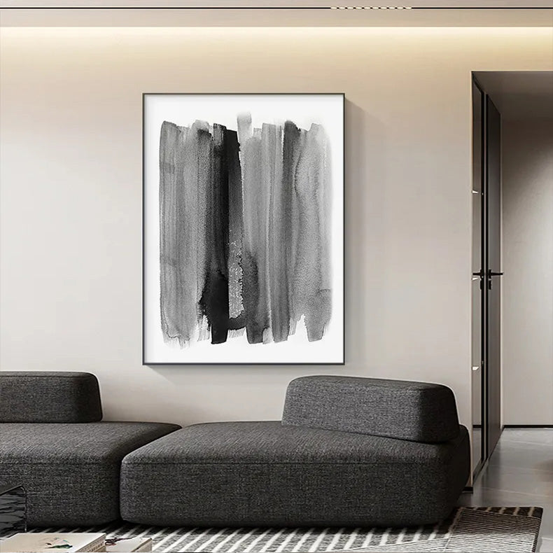 Urban Shades Of Grey Black White Abstract Wall Art Fine Art Canvas Prints Pictures For Modern Apartment Living Room Home Office Decor