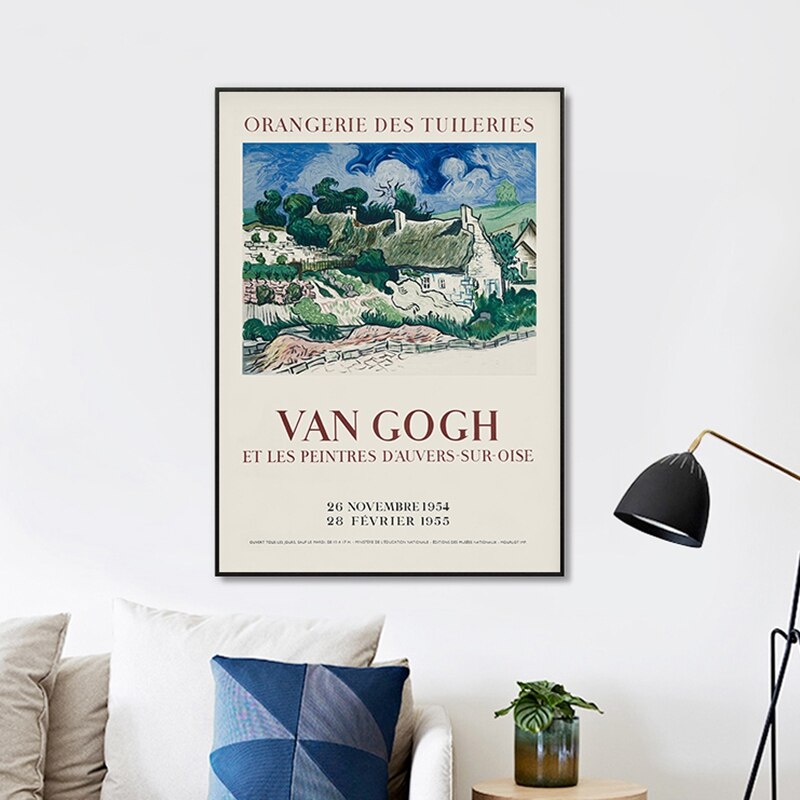 Vincent Gogh en Provence Exhibition Poster Wall Art Fine Art Canvas Prints Vintage Style Gallery Wall Pictures For Living Room Dining Room Nordic Home Decor