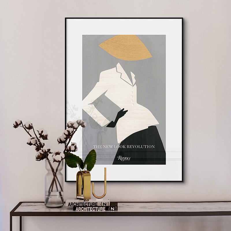 Vintage Fashion Haute Couture Poster Stylish Salon Wall Art Boutique Paintings Fine Art Canvas Prints For Modern Home Office Decor