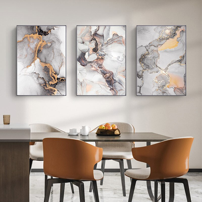 Watercolor Marble Stone Picture Canvas Painting Wall Art Modern Abstract Fashion Posters and Prints for Home Living Room Decor