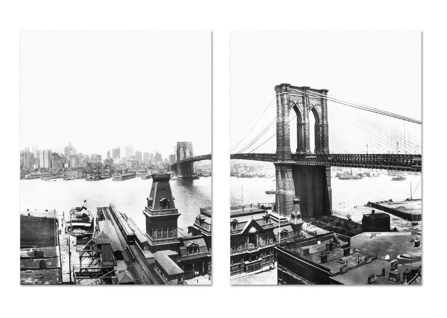 Brooklyn Bridge Nyc Black White Posters Modern Citsycape Wall Art Fine Art Canvas Prints For Office Home Living Room Interior Decor