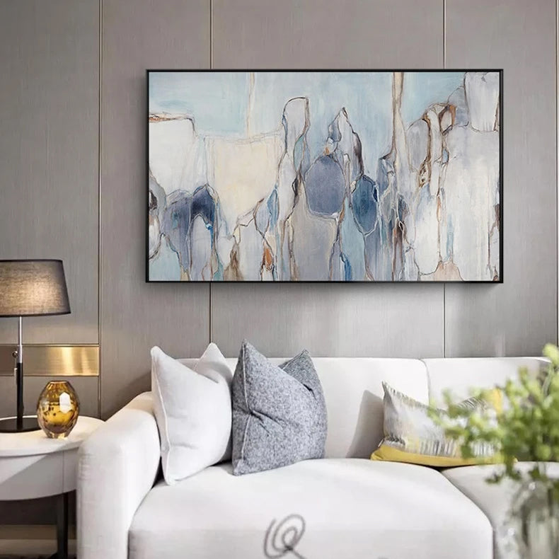 Modern Abstract Living Room Wall Art Vintage Subdued Palette Nordic Living  Room Decor – Nordicwallart.Com