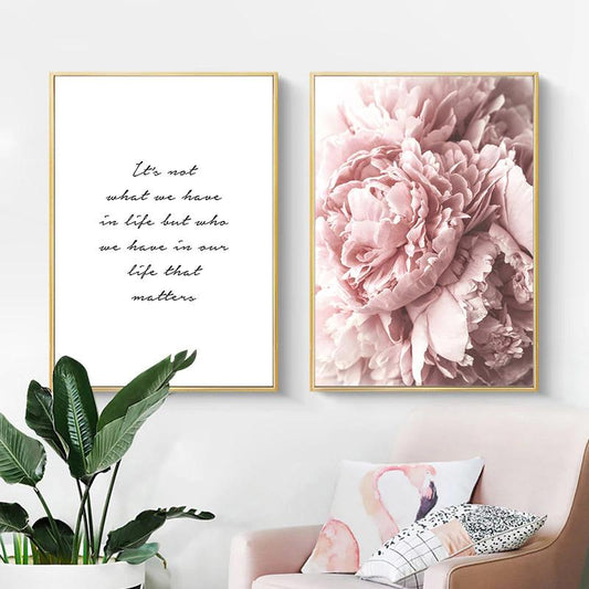 Gorgeous Pink Peonies Wall Art Fine Art Canvas Prints Modern Floral  Pictures –