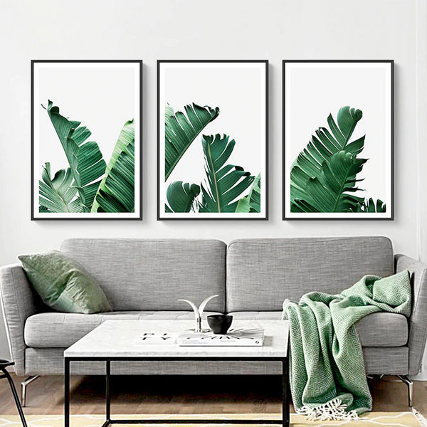 Tropical Palm Leaves Catching The Breeze Botanical Wall Art Nordic ...