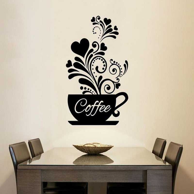 Coffee Cup Wall Art Mural Removable PVC Wall Decal For Kitchen Coffee   Product Image 971214753 530x@2x 