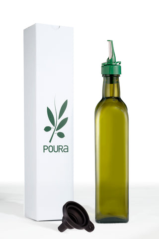Image of Poura Glass Olive Oil Bottle with Oil Spout