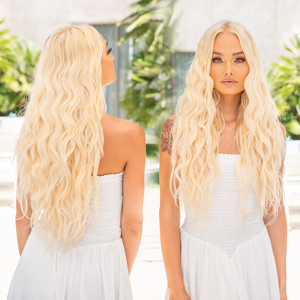 Beach Blonde Human Hair Ponytail Clip In Extension | Glam Seamless - Glam  Seamless Hair Extensions