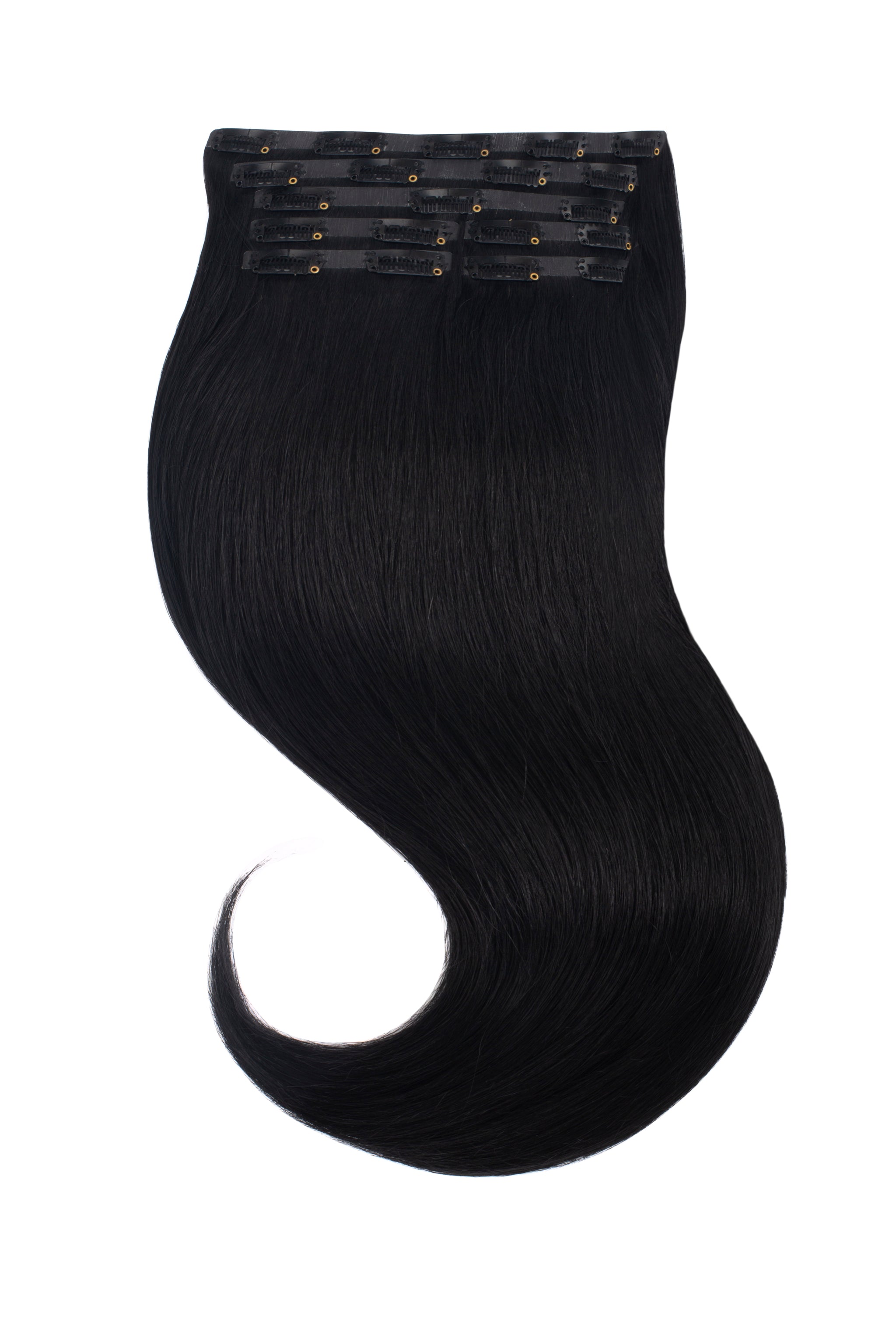 Jet Black Clip In Hair Extensions | Glam Seamless - Glam Seamless Hair  Extensions