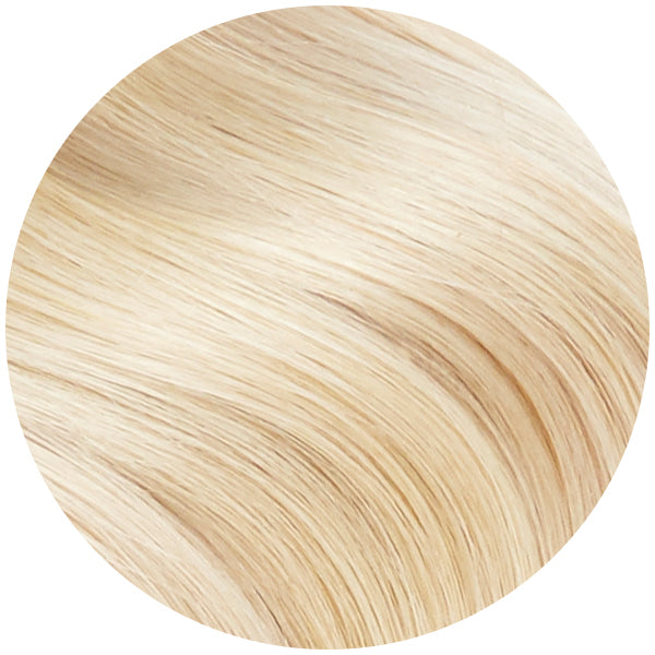 Platinum Blonde U Part Human Hair Wigs Glam Seamless Glam Seamless Hair Extensions