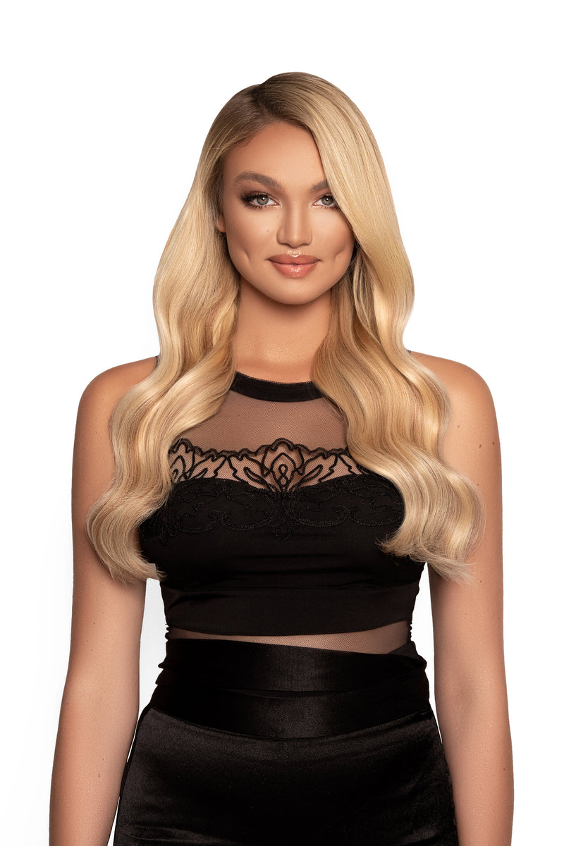 Golden Blonde Clip In Hair Extensions Glam Seamless Glam