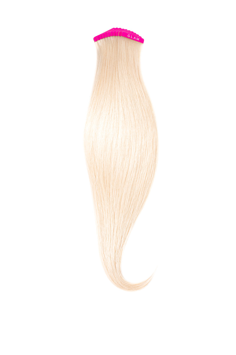 Platinum Ash Blonde Tape In Hair Extensions | Glam Seamless – Glam ...