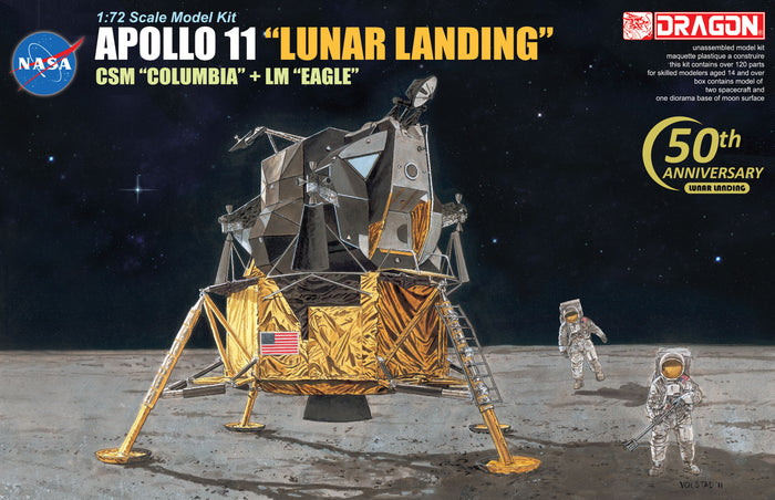 1/72 Apollo 11 "Lunar Landing" CSM "Columbia" + LM "Eagle"