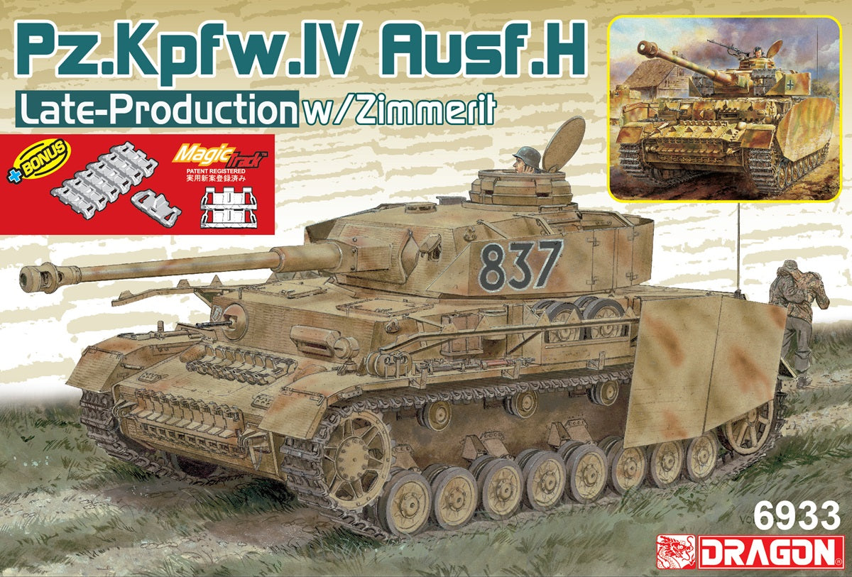1 35 Pz Kpfw Iv Ausf H Late Production W Zimmerit 2 In 1 Bonus Vers Cyber Hobby