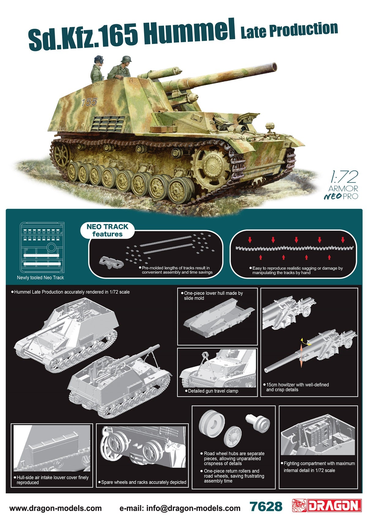 1/72 Sd.Kfz.165 Hummel Late Production w/NEO Tracks Cyber