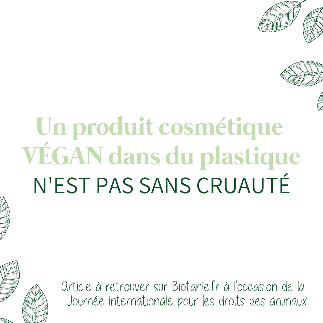 Un produit cosmétique vegan dans du plastique n’est pas sans cruauté