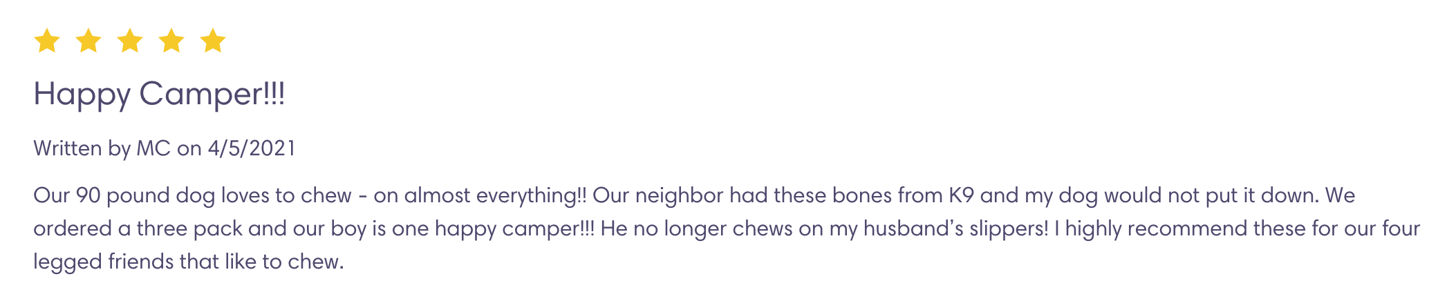 review for big dog bones for large dogs