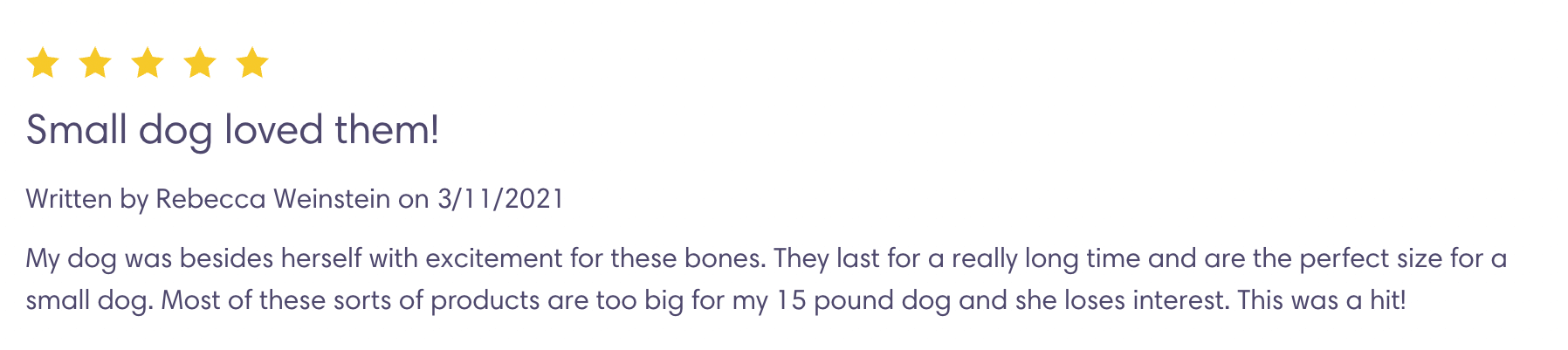 marrow bones for puppies - review 1
