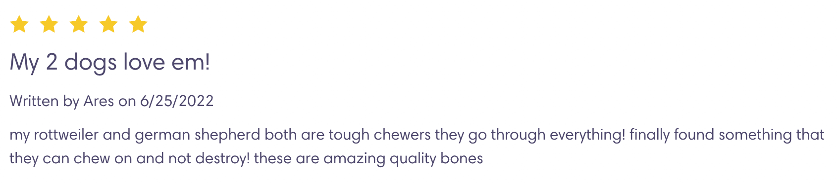 natural dog bones review