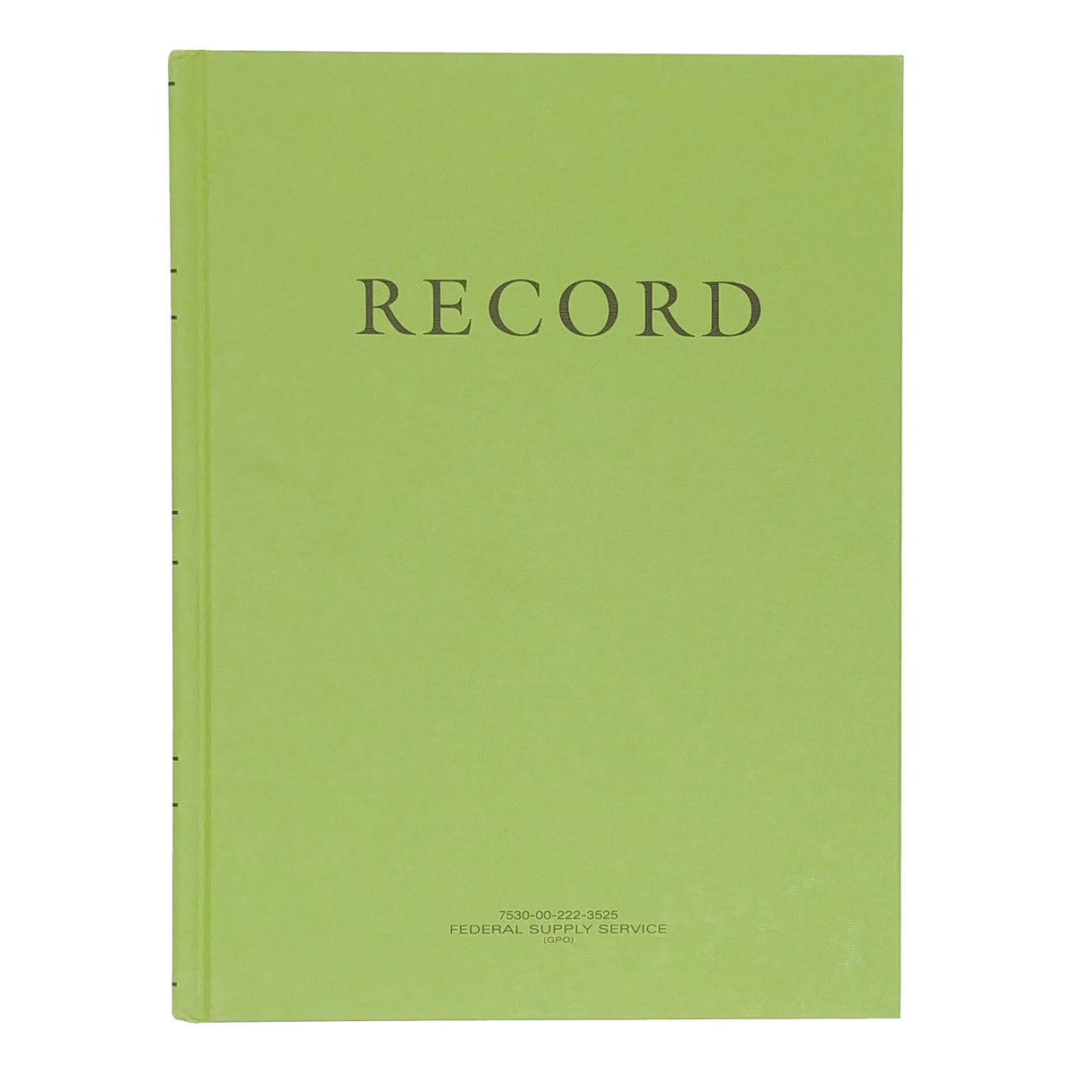 Green Military Log And Record Book — 8 X 10 1 2 — Nsn 7530
