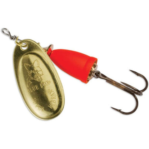 Blue Fox Classic Vibrax Spinner, Gold/Red