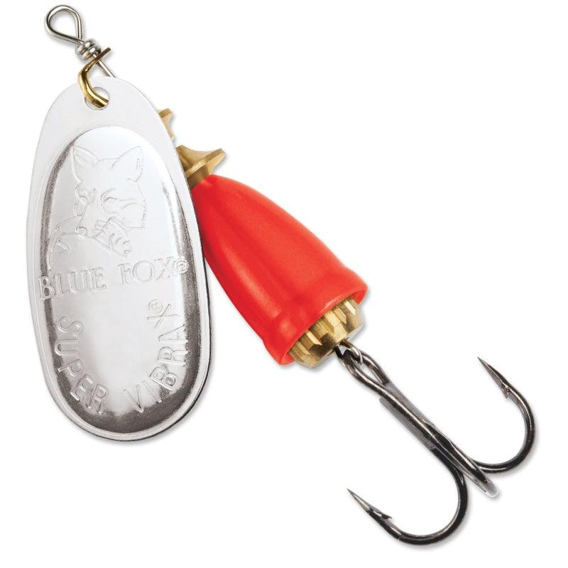 Blue Fox Classic Vibrax Spinner - Silver/Fluorescent Red - Willapa Outdoor