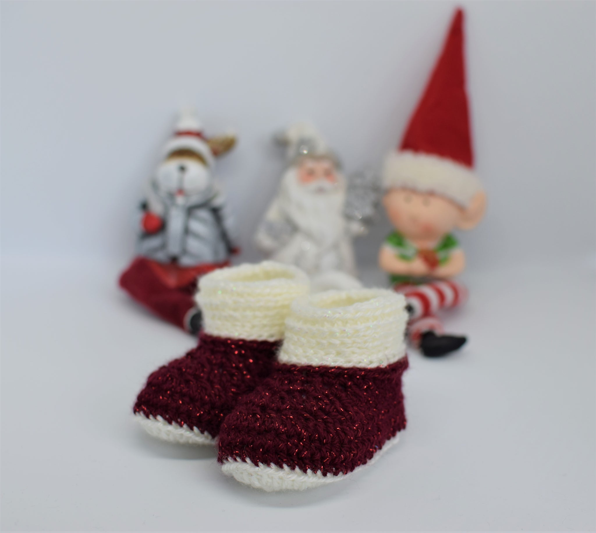 christmas baby booties