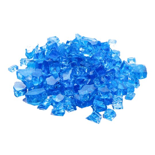 blue fire glass for propane outdoor fire pits