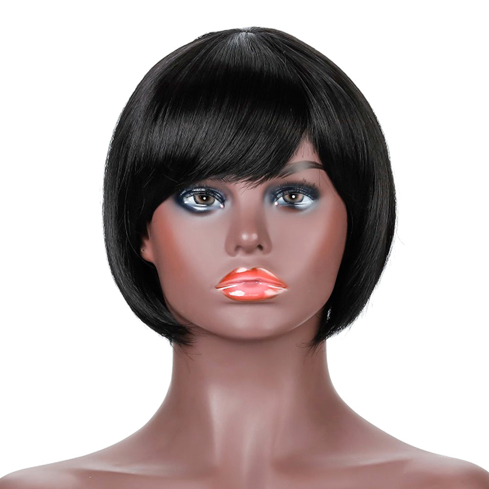 synthetic bob wigs with bangs