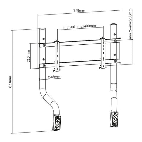 Support d'écran simple pour simulateur de course Downforce