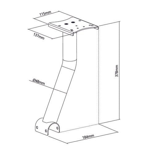 DIMENSIONS DU SUPPORT DE CHANGEMENT DE VITESSE DOWNFORCE