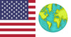 USA and worldwide delivery information flag