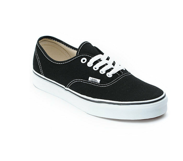 vans authentic black and white skate shoes