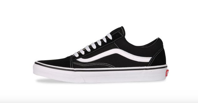 vans black and white size 3