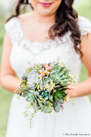 Succulent bridal bouquet