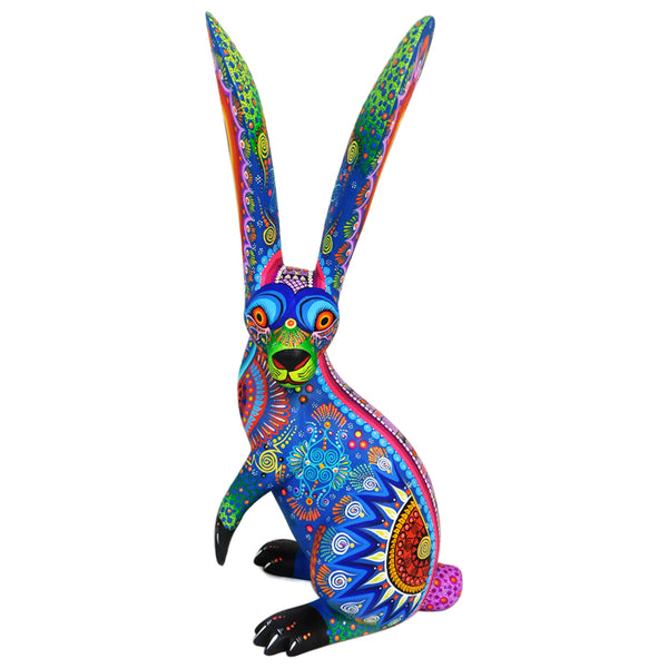 Cesar Melchor: Tall Sun Rabbit Woodcarving