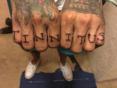 Zeke Bauer tinnitus tattoo